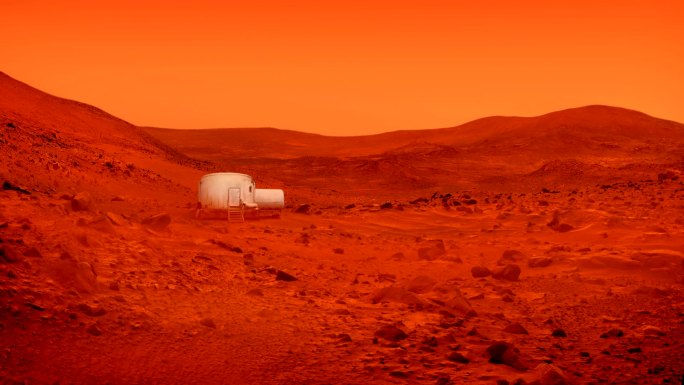 火星小基地太空环境外太空火星基地
