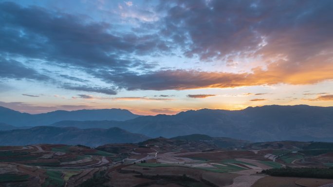 红土地日出延时