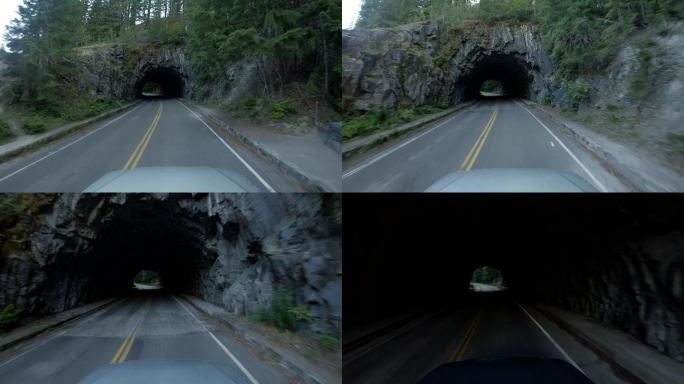 雷纳山国家公园的山间隧道