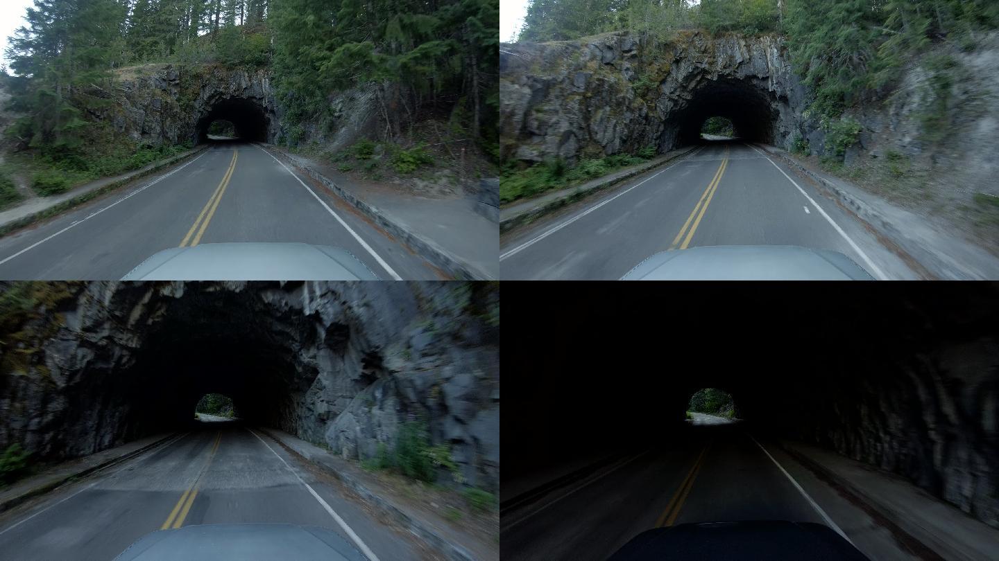 雷纳山国家公园的山间隧道