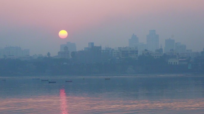 孟买日出航拍国外