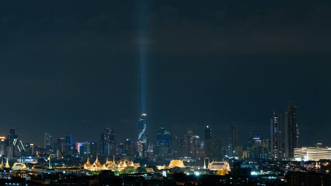 城市夜景航拍城市氛围亮化工程灯光