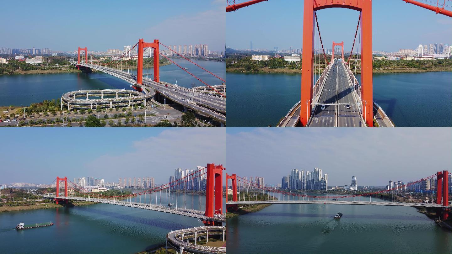 4k航拍广西南宁良庆大桥