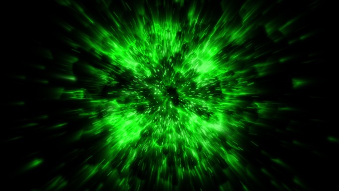 4K 绿色粒子冲击波 爆炸06