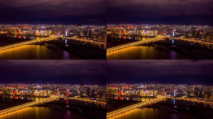 哈尔滨 夜景航拍