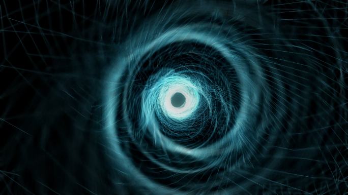 3D渲染黑洞空间隧道星际穿越穿梭未来
