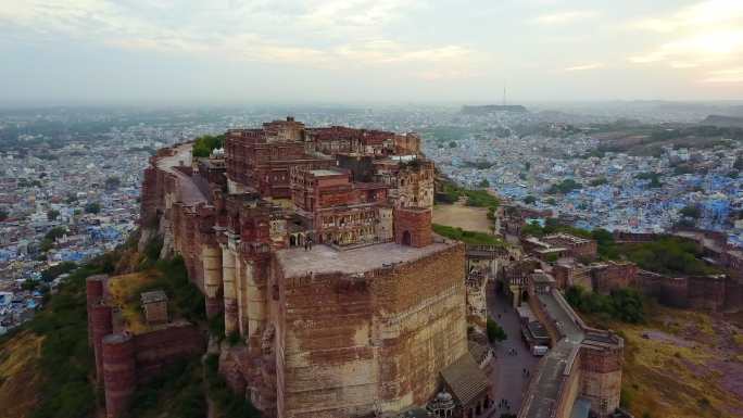 印度拉贾斯坦邦焦特布尔要塞鸟瞰图