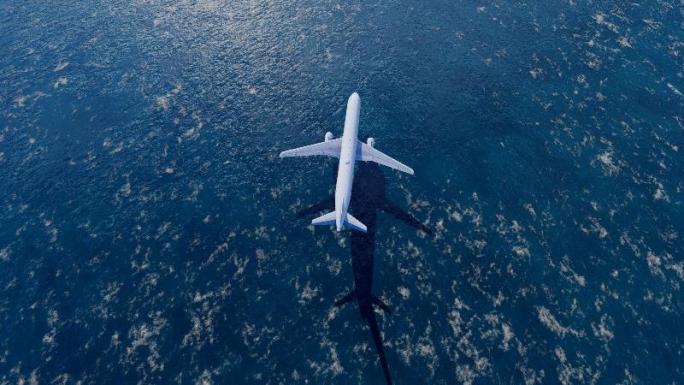 4K 海面飞行的客机