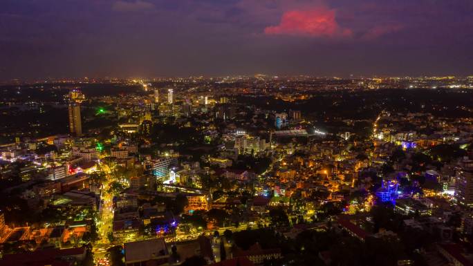 日落班加罗尔城市景观