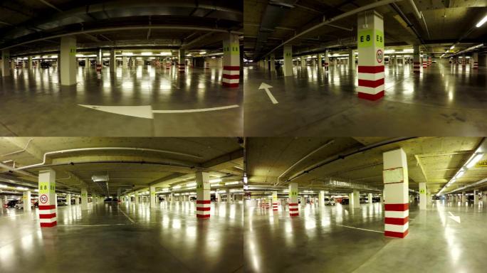 地下停车场三维建筑漫游3D小区别墅住宅