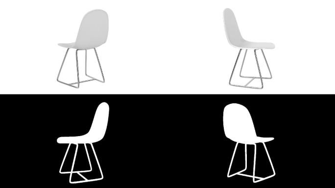 白色塑料椅子塑料座