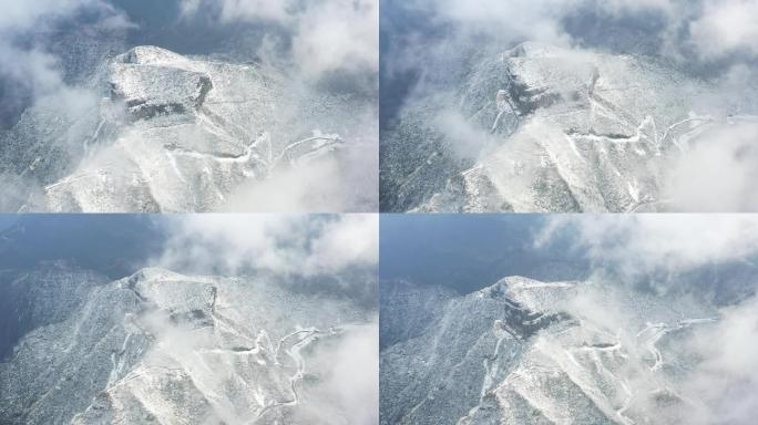 贵州省遵义市桐梓县尧龙山雪景航拍