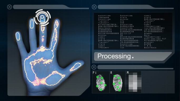 接受指纹扫描界面科技感HUD