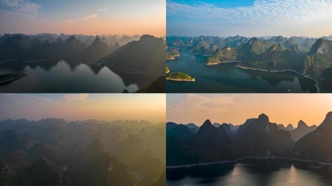 4K航拍延时大龙湖风光