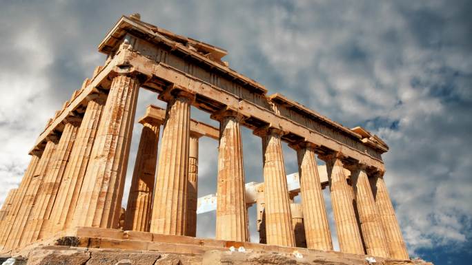 古希腊神庙，位于雅典卫城