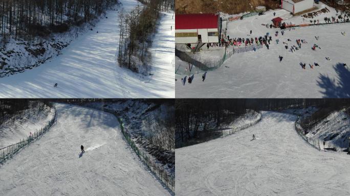滑雪场滑雪滑雪运动