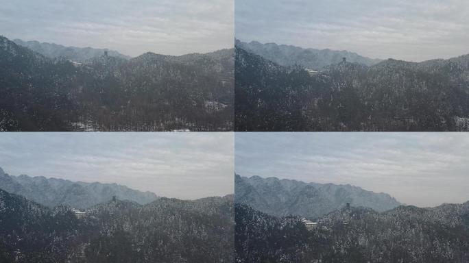 九华山雪景原视频4K航拍素材