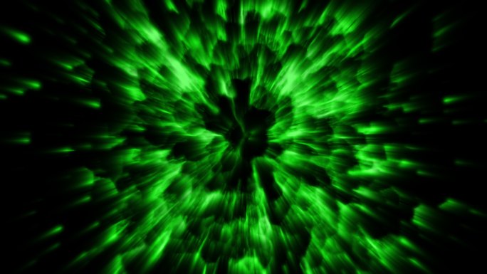 4K 绿色粒子冲击波 爆炸04