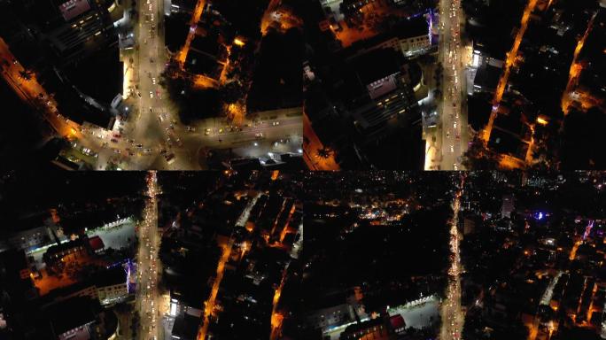 夜间照明班加罗尔市交通街广场