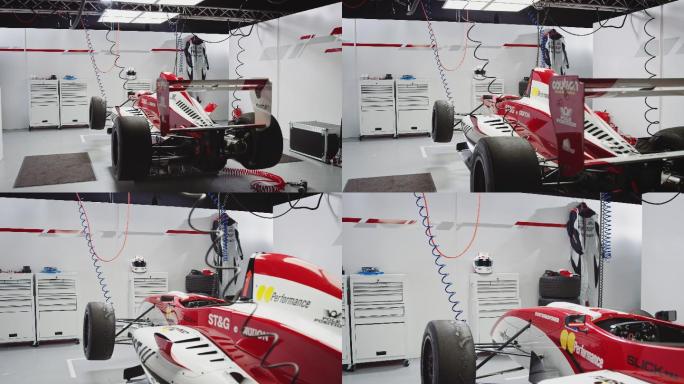 赛车停在维修站机车厂家设备保养维护大拉力