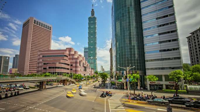 台湾台北市中心的时间推移