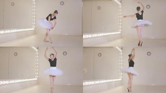 年轻女士表演芭蕾舞