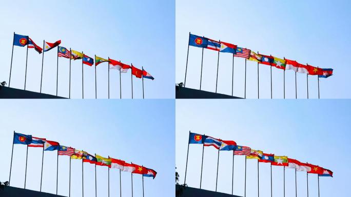 泰国清迈省的东南亚国旗