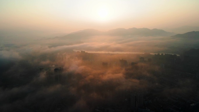 临海 靖江 城区 航拍 高楼