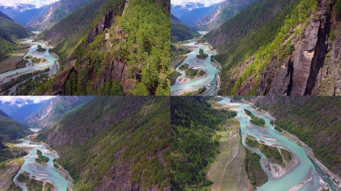 西藏察隅县桑曲河清水河大峡谷