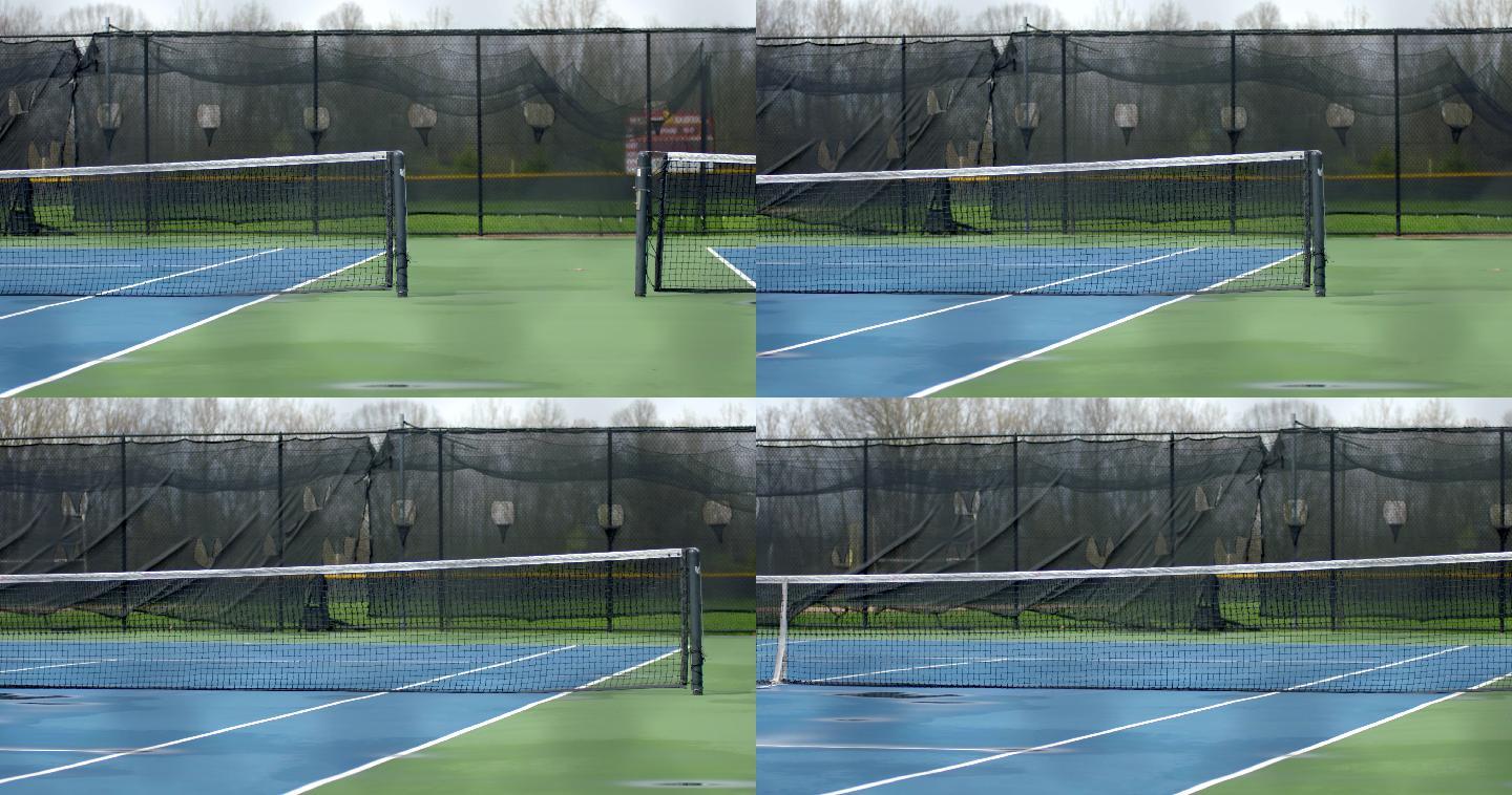 网球场的平移特写镜头