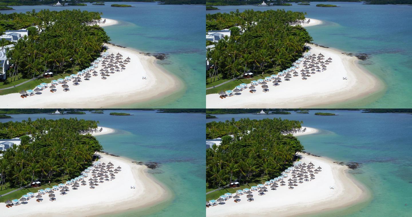 五星级度假型酒店的干净整洁安静的阳光沙滩