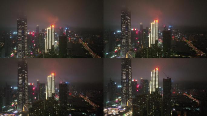 深圳平安金融中心：北塔一半在云端南塔璀璨