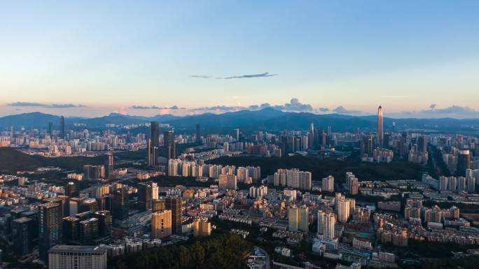 塘朗山航拍福田延时4k