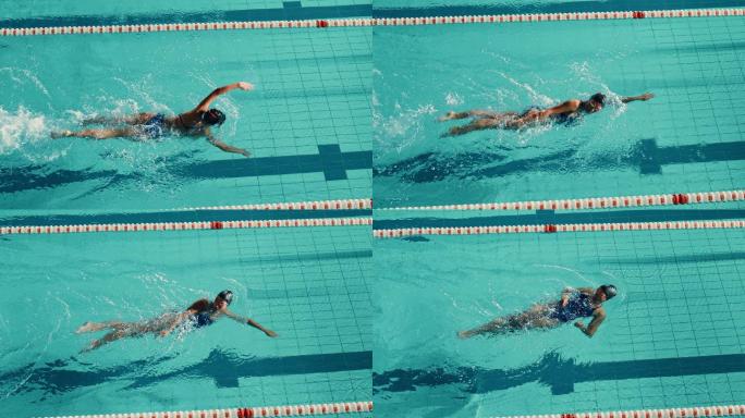 游泳运动员在比赛