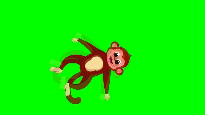 猴子动画（绿屏+透明通道）