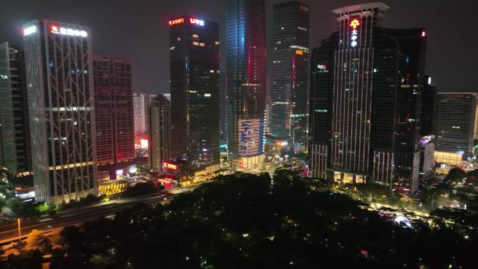 4K航拍：深圳中心区城市风光大气磅礴4