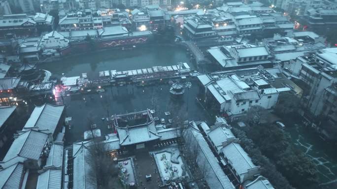 南京雪景 夫子庙