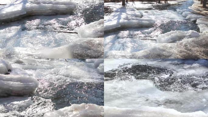 冰消雪融 溪水潺潺