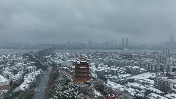 武汉黄鹤楼雪景
