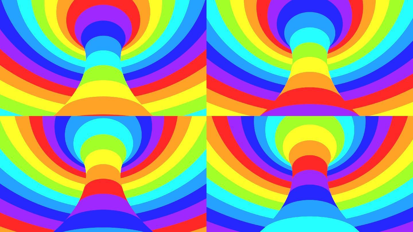 抽象彩虹催眠动画背景