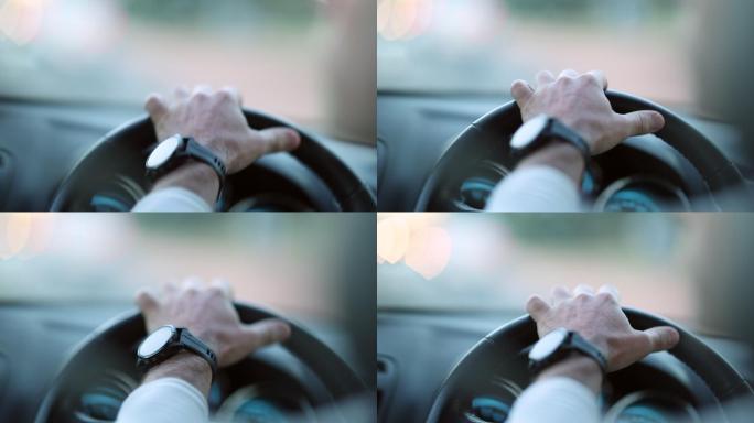 手持方向盘驾驶开车驾驶