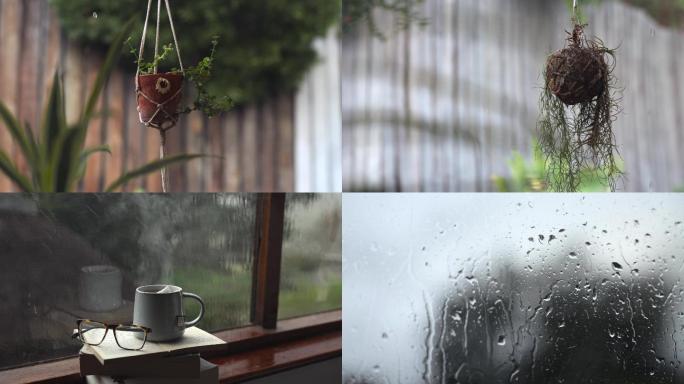 雨水、雨、水滴、下雨、水、窗外、休闲意境