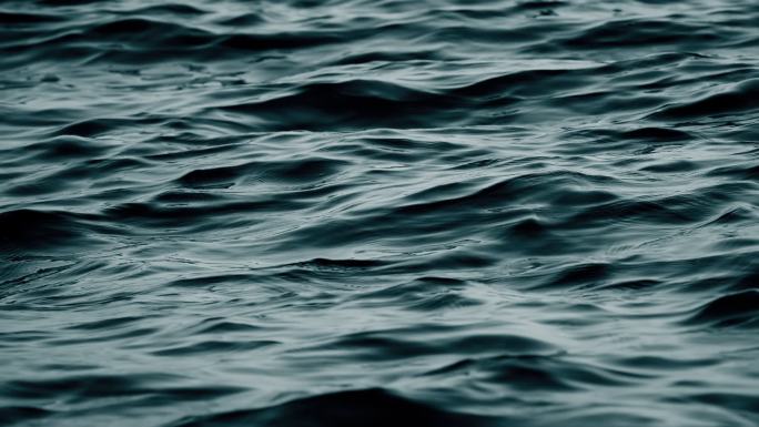 黑色波浪大海海洋场景涟漪海水海面