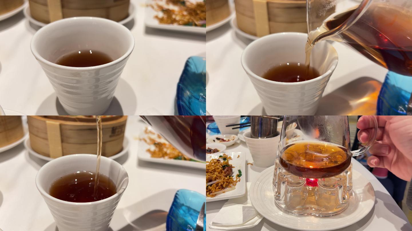 广式茶餐厅凯逸轩自助斟茶倒茶