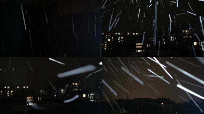 4K视频素材雪夜
