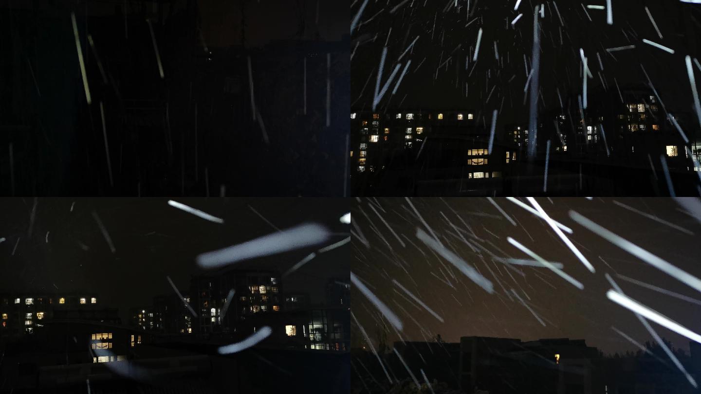 4K视频素材雪夜