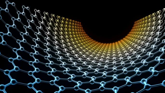 碳纳米管新材料素材分子结构3D模型动画新