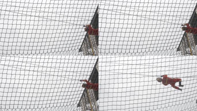 消防训练 抢险救援 攀爬 消防员 消防车