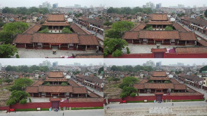 航拍福建漳州古城文庙