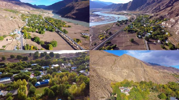 西藏加查县雅鲁藏布江秋天